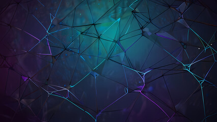 Wall Mural - abstract spider web background with chaotic, overlapping strands that form geometric patterns