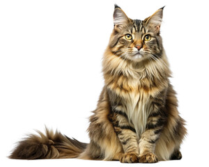 Wall Mural - isolated maine coon