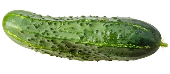 Wall Mural - Green Cucumber Isolated On White Background