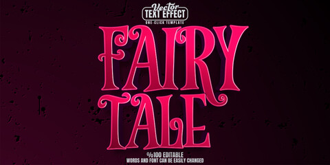 Wall Mural - fairy editable text effect, customizable tale and magic 3d font style