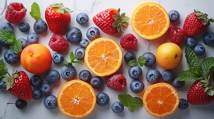 Wall Mural - Fresh Fruit Arrangement