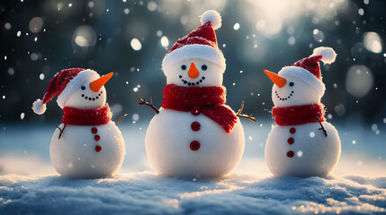 Sticker - Cute Snowman chrismas