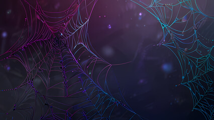 abstract spider web background with chaotic, overlapping strands that form geometric patterns
