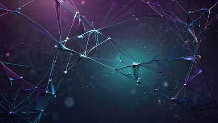 abstract spider web background with chaotic, overlapping strands that form geometric patterns