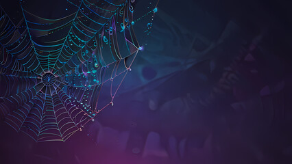 abstract spider web background with chaotic, overlapping strands that form geometric patterns