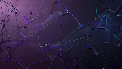 abstract spider web background with chaotic, overlapping strands that form geometric patterns