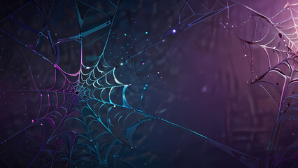 abstract spider web background with chaotic, overlapping strands that form geometric patterns