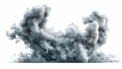 Poster - A large cloud of smoke is billowing out of a fire, creating a sense of chaos
