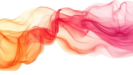 Leinwandbilder - A long, curvy pink and orange line