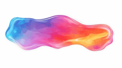 Poster - A colorful, wavy line with a rainbow of colors