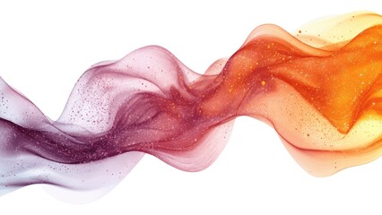 Poster - A colorful, wavy line with orange and pink colors and a lot of sparkles