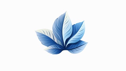 Poster - A blue leaf with white veins