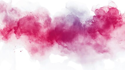 Poster - A pink and purple cloud of smoke with a white background