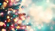 © MUdaylah - A blurred image of a Christmas tree with colorful lights. The soft focus creates a dreamy and festive atmosphere. with generative ai