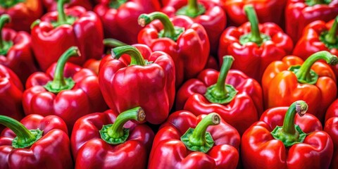 Vibrant red bell peppers close up, fresh, vegetables, healthy, organic, agriculture, produce, ripe, colorful, vibrant