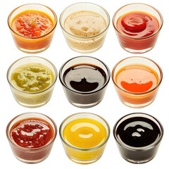 Poster - set of food and drinks on transparent background png