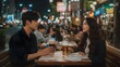 © manapaund - Korean people sitting at a long pub table