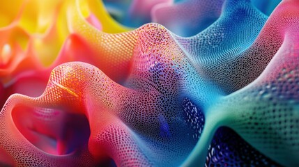 Abstract Colorful Net with Rounded Holes