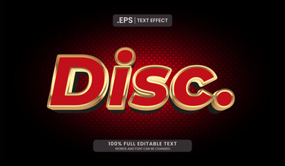 Wall Mural - disc editable text effect