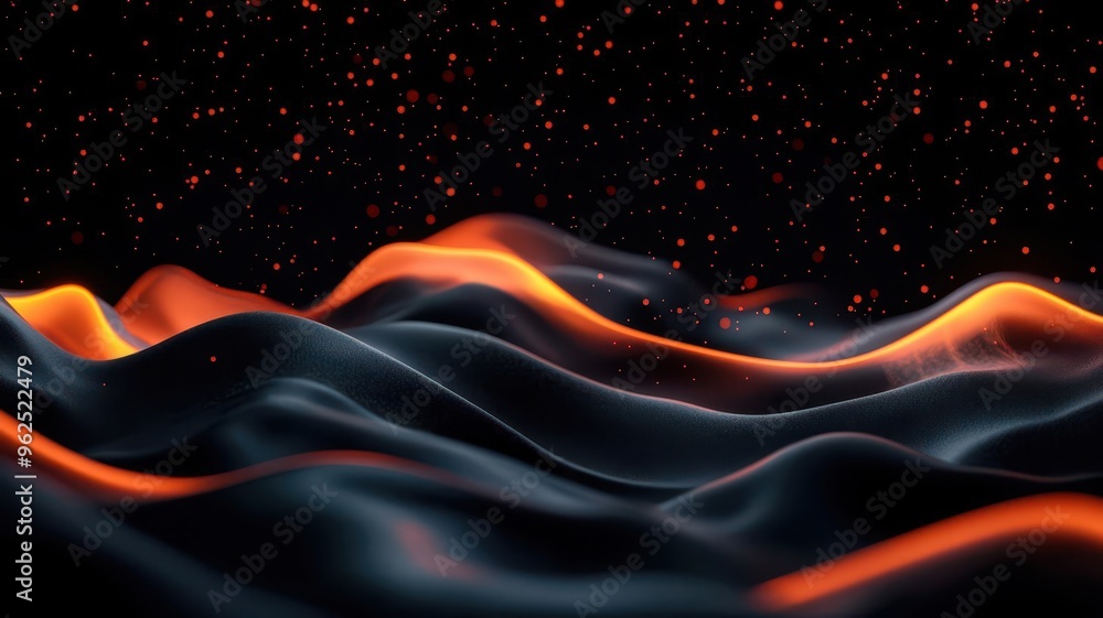 Machine learning, algorithm visualizing data regression in 3D space, 3D ...