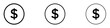© wise - Dollar liner icon vector set.