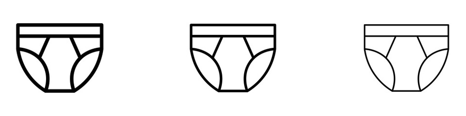 Underpants liner icon vector set.