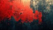 © Ruqqq - A close-up shot of a weathered red, blue, and grey painted wall with peeling paint and textured surface.