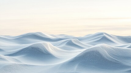 Poster - A Field of Snowdrifts Under a Pale Sky