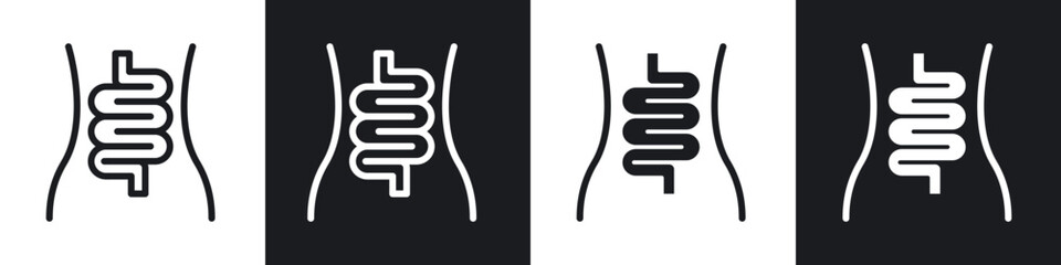 Diarrhea line icon vector illustration set.