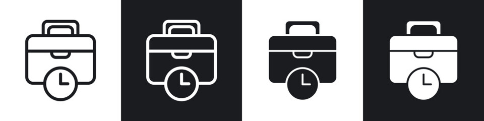 Work experience line icon vector illustration set.