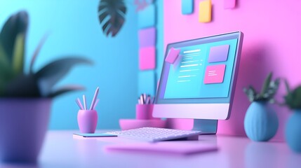 Wall Mural - developers rigorously testing website responsiveness across multiple devices