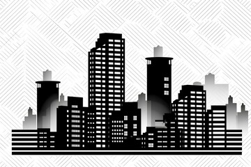 Poster - city skyline silhouette