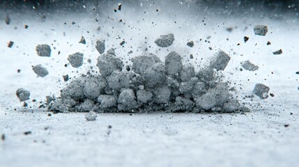 Wall Mural - Explosive snow and ice debris