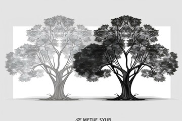 Wall Mural - tree silhouette