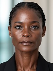 Poster - Confident african american woman with braids