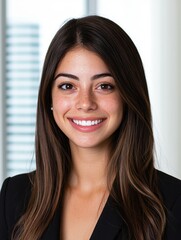 Wall Mural - Smiling young professional woman in business attire