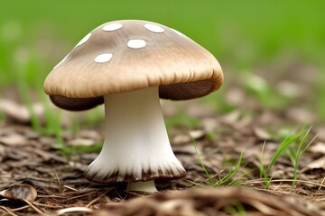 Fresh Mushroom Isolated on White Background