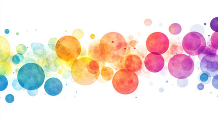 Vibrant abstract illustration of colorful circles blending in a dynamic flow