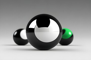 Close-up of isolated snooker ball on white background