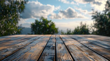 Wall Mural - Abstract surface texture for background with wooden table or terrace.