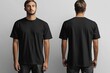 © dendyh7 - Black Tshirt Mockup Front and Back Isolated created with Generative AI