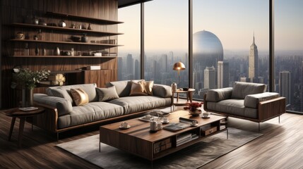 Sticker - modern living room  