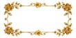 © lapeepon - Gold flower luxury border frame with elegant design, perfect for adding a touch of sophistication to any project, gold