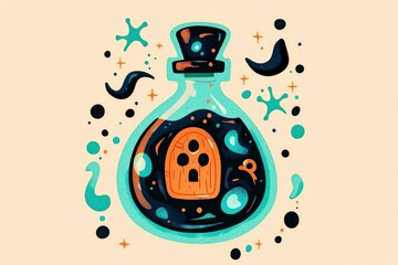 Sticker - Magical Potion Bottle with Mysterious Contents