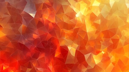 Vibrant Abstract Polygonal Pattern in Gradient Shades of Orange and Red