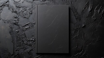 Black Book Mockup on a Textured Surface