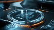 © KALEYA - Futuristic Interface with Glowing Blue and Orange Lights 3D Illustration