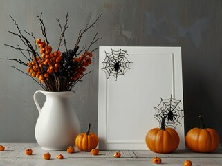 Wall Mural - halloween pumpkin and pumpkins