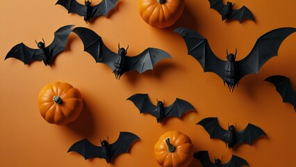 halloween background with pumpkins