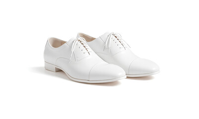 Blank white casual shoes mockup, side view